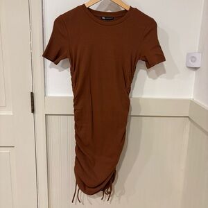 Zara Women's Rust Midi Dress